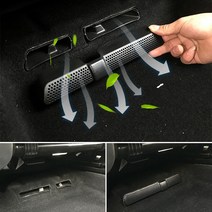 2Pcs 자동차 에어 컨디셔너 커버 폭스 바겐 Tiguan Mk2 Allspace 2016 뒷좌석 시트 벤트 덕트 아웃렛 쉘, 한개옵션0