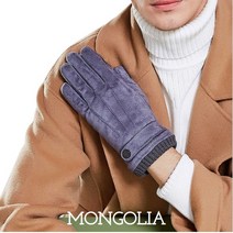 남성용 양털 장갑 방한 용품 사슴 가죽, 04.몽골리아 양털장갑 블랙
