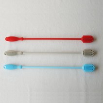 입구 좁은 긴 PT병 닦기 편한 실리콘 병솔 보틀세척 병씻는솔 텀블러솔 병닦는솔, 그레이