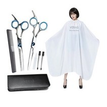 베라스 미용 커트보 + 미용가위 세트, 혼합색상, 2세트