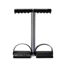 OEM 피트니스 윗몸 일으키기 풀 로프 스프링 텐션 밴드 풋 페달 복부 운동기, Black