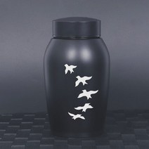 반려견 고양이 장례 유골함 스테인레스 스틸 항아리 애완동물 개 고양이 새 마우스 실버/골드/블랙 화장 유, 01 Pattern A_03 Sliver