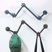 바보사랑 인더스트리얼 파이프 벽 옷걸이(후크).이모셔널, 상세설명 참조, 블루