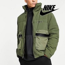 나이키 힙스터 남성 따뜻한 숏패딩 자켓 카키