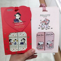 [이라운드몰]스누피 입욕제 바스바 2개 세트 30g 2종류, 핑크