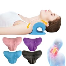 목 스트레칭 바른 경추 베개 기구 C커브형 쿠션 편안한 자세 넥 스트레쳐 케어넥 넥퀸, 핑크