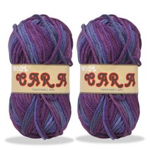 미소털실 카라 뜨개실 90g x 2p, 923 바이올렛믹스, 2개