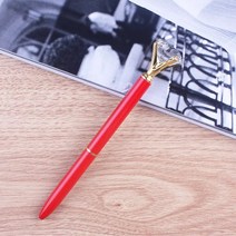 [마치]10캐럿 큐빅볼펜 다이아볼펜 빅보석펜 100개이상 무료인쇄, 레드+케이스