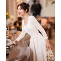 롱원피스 결혼식 피로연 돌잔치 예복 웨딩 신부 드레스