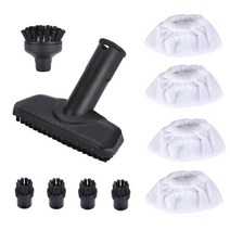 스팀 청소기 슬릿 노즐 브러시 스프링클러 헤드 KARCHER SC1 SC2 SC3 SC4 SC5 SC7 용 큰 원형 걸레, 검정 흰색, 6V