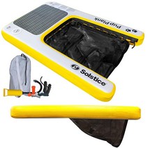 Solstice 공기 주입식 강아지 플랭크 XL 49.9kg110파운드 용량 반려동물 경사로 시리즈 레크리에이션 및 스포츠용 보트 수영장 부두용 타이 다운 미끄럼 방지 데크 발톱, Pup Plank - Up to 200 Lbs