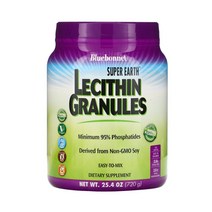 Bluebonnet Nutrition 블루보넷 뉴트리션 슈퍼 어스 레시틴 과립 720g 칼슘 인 마그네슘 칼륨 콜린 이노시톨 인지질 지방산 함유 코셔