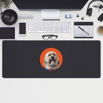 원형강아지 특수프린팅 장 패드 마우스 소량제작 주문제작, 11.핏불테리어1