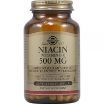 Solgar 니아신 비타민 B3 500 mg 100 식물성