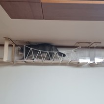 고양이 캣워커 하늘 구름다리 2단, 안전 울타리 끈 2개 추가, 나무 천장 8개, 파스텔 핑크