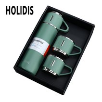 HOLIDIS 다용도 보온병 500ml 피크닉 보온보냉텀블러, 그린 세트