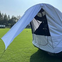 스타리아 도킹텐트 레이도킹텐트 승용차 후방 텐트 suv 확장 캐노피 자동차 야외자가 운전 투어 캠핑 여행 트렁크 통합, 화이트 아이언 파이프 캐러밴 텐