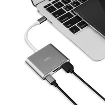 엑토 3in1 PD 충전 USB 3.0 C타입 HDMI 컨버터 TC-25, 실버
