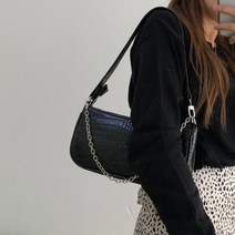 크로커다일 악어무늬 가죽가방 뱀피 체인 숄더백 미니 핸드백 크로스백
