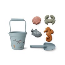 수영장 풀장 덴마크 에어풀 베이비풀 가정용 안전 물놀이 목욕 풀장 에어풀장 에어바운스 키즈 간이, 05.  실리콘 모래파기 도구  오션 6종 세트