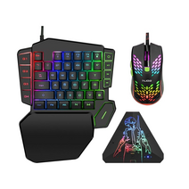 gamer tablet macro keyboard 한 손 키패드 usb rgb 백라이트 ergonomics mini keyboard for mobile tablet pc pubg, k98화이트