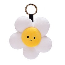 두봄 스마일 플라워 인형 15cm 열쇠고리 가방 키링 키홀더, 진한 노랑