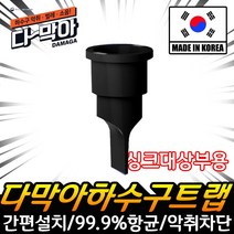 에코웨이 다막아 배수구 하수 냄새차단 트랩 싱크대 상부용_블랙, 1세트