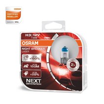 오스람 나이트 브레이커 레이저 150% 젠2 H1 H3 H4 H7 H8 H11 HB3(9005) HB4(9006) 2개입, 규격:H3