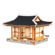 영공방 목재모형 오르골 기와집