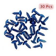 가성비 전기 자전거 추천 M5X14mm 알루미늄 다채로운 셀프 태핑 볼트 키트 패스너 클립 나사 모토크로스 액세서리 오토바이 나사 20 개, 파란
