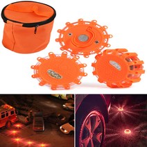 LED 불꽃신호기 3개 세트 안전삼각대 자동차 비상 삼각대 차량 차량용 경고등 경광등, 3. 충전식 LED 삼각대(18650충전지 2개 증정)