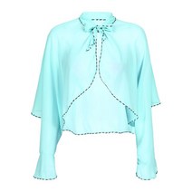 웨딩볼레로 드레스볼레로 드레스숄 Wedding Wraps Women's Long Sleeve Chiffon Bolero Cardigan Elega