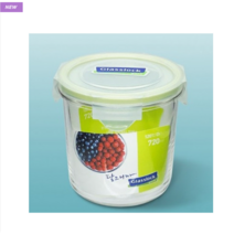 글라스락 유리 밀폐용기 라인 원형 도어포캣 720ml, 1개