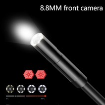 내시경 카메라 5.5/8mm 산업용 IP67 방수 1080P HD 파이프 하수도 자동차 검사 2600mA 배터리 디지털 보어스코프 124167, 30m hard wire, 8mm front camera
