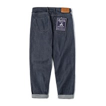 빈티지 헤밍 데님 청바지 남성용 슬림 핏 셀베지 진 13.5 oz 로우 미드 웨이스트