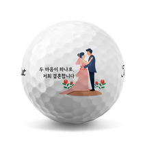 33 결혼답례품 스몰웨딩 홀인원 기념 선물 골프공 로고 인쇄 제작(12구), 볼빅 비비드 컬러 12구 혼합컬러, B