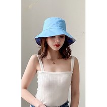 홀려쓰 체크 패턴 양면 버킷햇 사파리 벙거지 여성 얼굴 작아보이는 모자 색상 5종