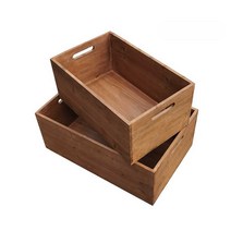 나무상자제작 소나무 수납가구 오동나무 박스 촬영용, 손잡이가없는대형50x35x23cm밝은나무