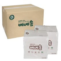 베베솜 건티슈 무표백 순면100% 아기건티슈 대용량 1000매 (500매x2팩) 리필형