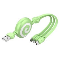 개폐식 충전기 USB 케이블 3 in 1 데이터 iOS 용 안드로이드 전화 태블릿 1m iohone 13 huawei SanSumg, 01 green