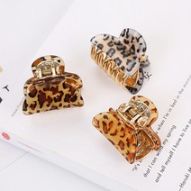 PKFARM 3P+3P 힙한 포인트 헤어 호피무늬 미니 앞머리 집게핀