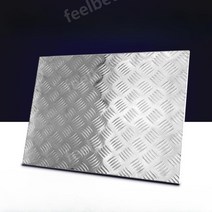 알루미늄체크판 미끄럼 방지 판 플레이트 복합판넬 판재 알미늄판 타일 몰딩 방열 절단, D.두께3x500x500mm