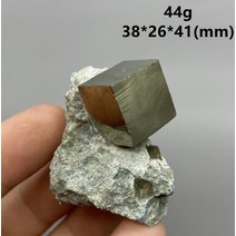 100% 천연 스페인어 입방체 큐브 황철석 광물 표본 돌 및 크리스탈 치유 크리스탈 석영 보석|Stones|, 1개, 52g