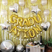 (주)파티해 샤이닝 졸업식 파티 풍선세트, 골드