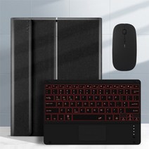 갤럭시탭s7 케이스 북커버 파우치 젤리 키보드 커버 EF-DT970UBKGKR FE 쉘, 하나, 블랙 추가 마우스