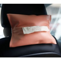 퓨어 컬러 마카롱 티슈 케이스 가죽 냅킨 수납 가방 크리에이티브 레스토랑 종이 뽑기 자동차 인스 소프트, 핑크 차량용 헤드레스트 모델