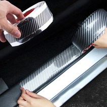 차량용 스커프 기스방지테이프 도어스텝 보호필름 1M, 선택2. 포인트 카본 스커프 7cm(골드)