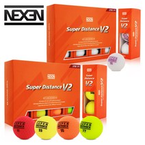 넥센 슈퍼 디스턴스 V2 무광 고반발 골프공, 상세설명 참조, 슈퍼 디스턴스 V2 4컬러