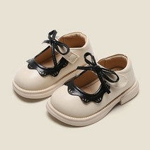 프릴 여아 플랫 구두 리본 사계절 플랫슈즈