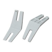 2 pcs 버튼 플레이트 범용 버튼 노루발 도구 자수 헴 라인 산업 용품 험프 점퍼 재봉틀 가정용 재봉틀, 6.6x1.9cm, 하얀색, ABS